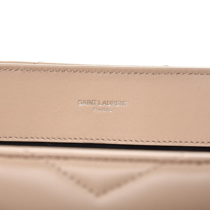 Saint Laurent Calfskin Y Quilted Monogram Large Loulou Chain Satchel Nude Powder 6 of 7