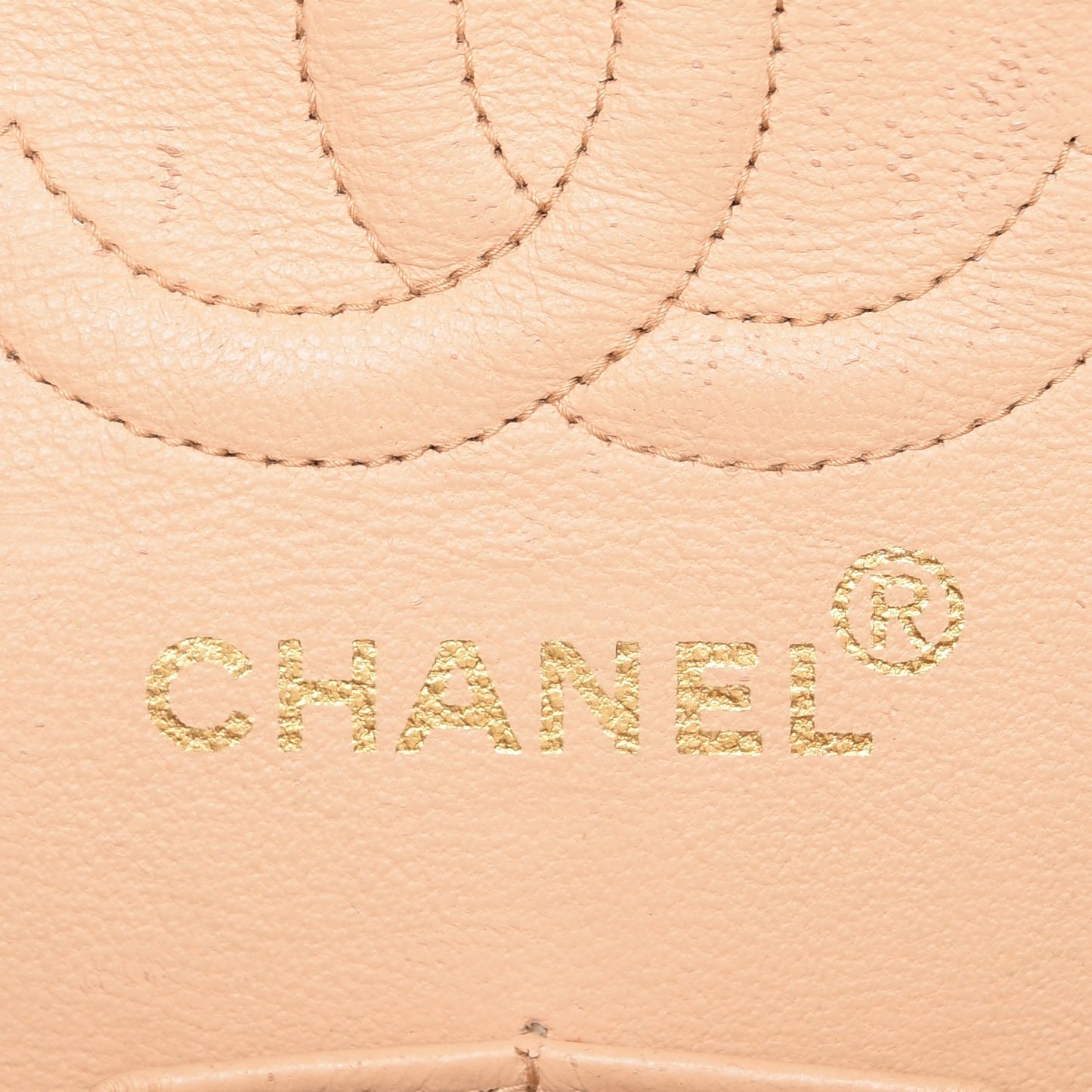 Caviar Quilted Small Double Flap Beige