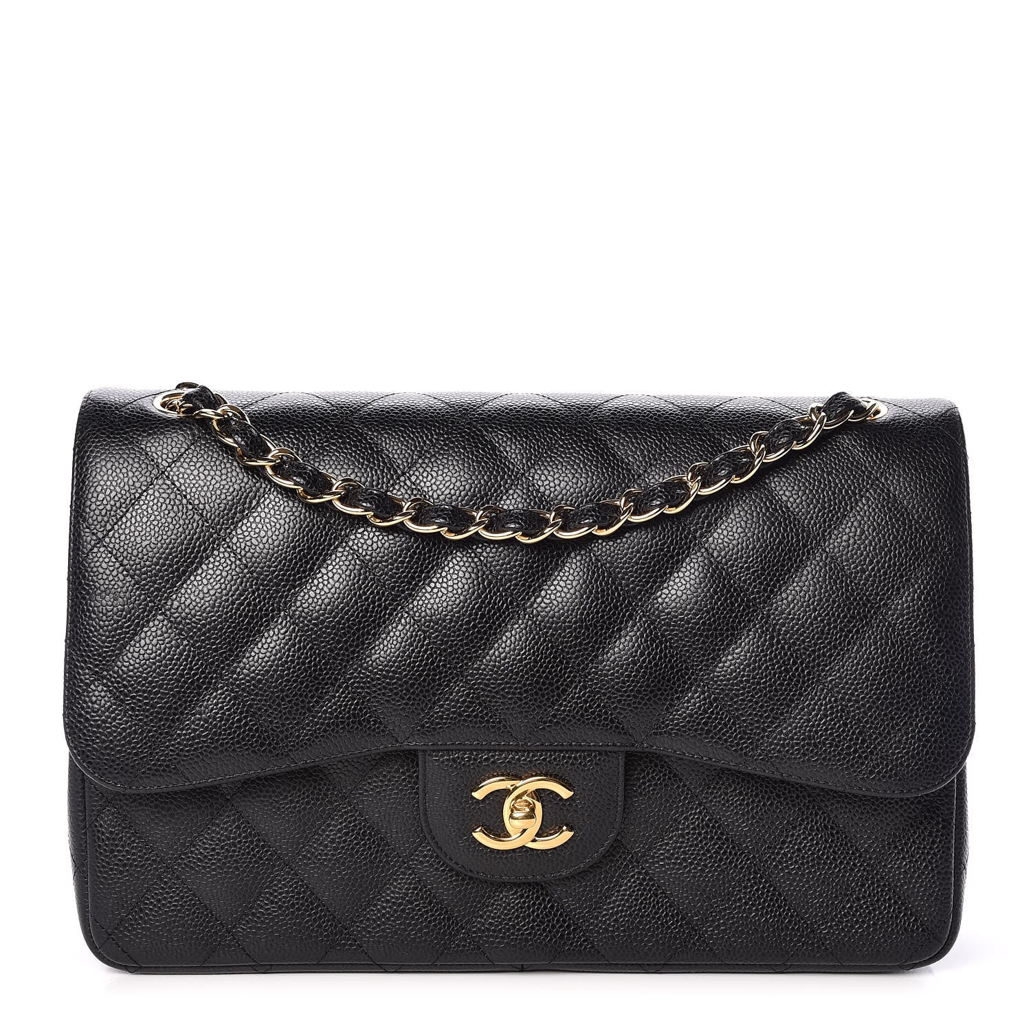 Chanel Caviar Quilted Jumbo Double Flap Black 1 of 10