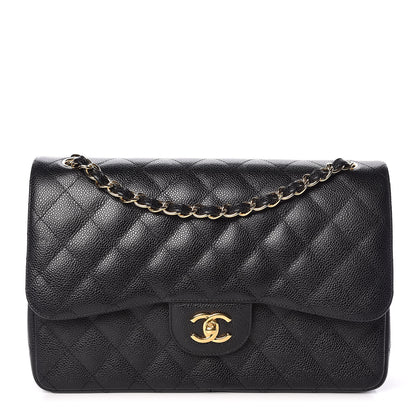 Chanel Caviar Quilted Jumbo Double Flap Black 1 of 10