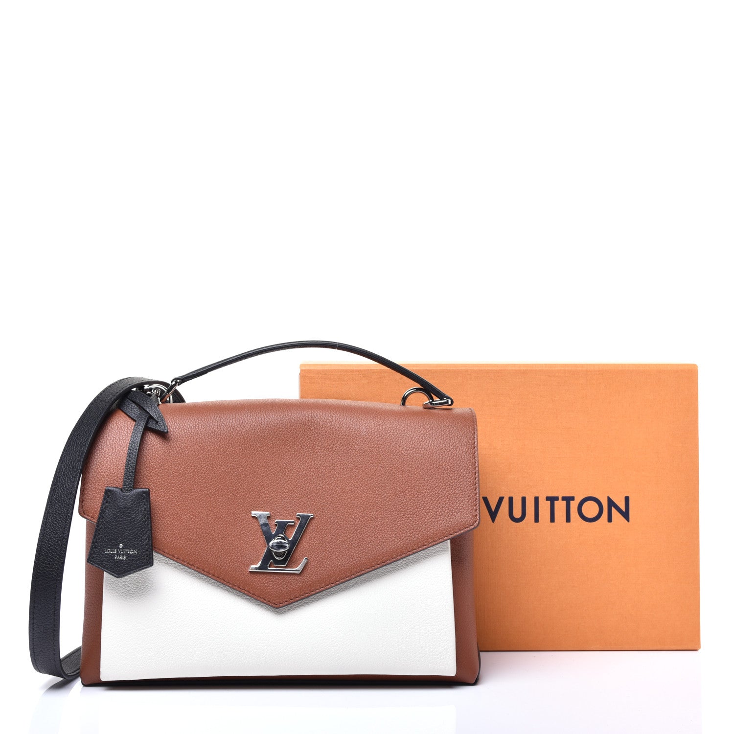 Louis Vuitton Soft Calfskin My Lockme Top Handle Caramel Creme Black 11 of 12