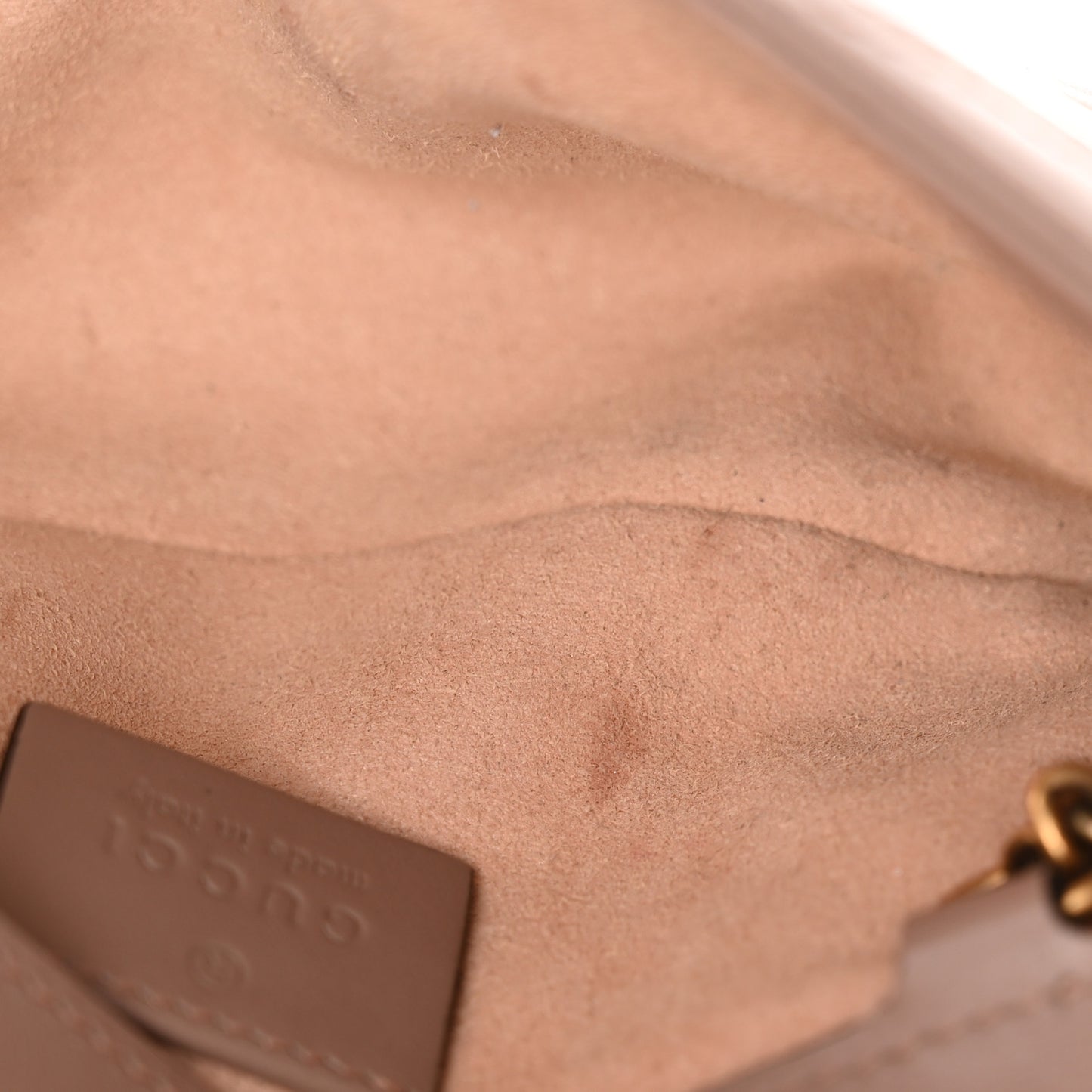 Calfskin Matelasse Super Mini GG Marmont Shoulder Bag Porcelain Rose