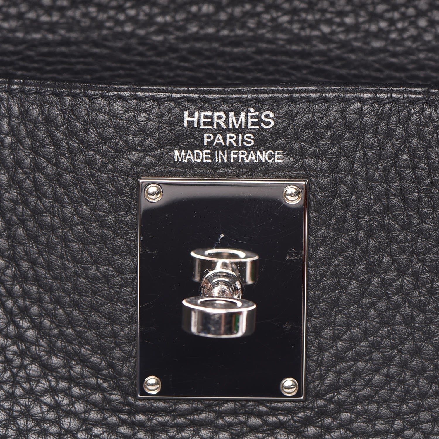 Hermes Taurillon Clemence Shoulder Kelly 40 Black 19 of 33