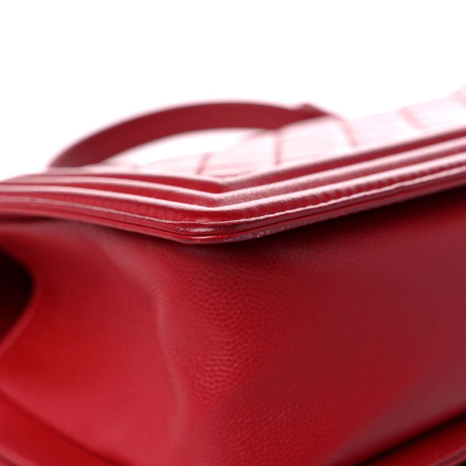 Chanel Caviar Quilted Medium Boy Flap Red 10 of 14