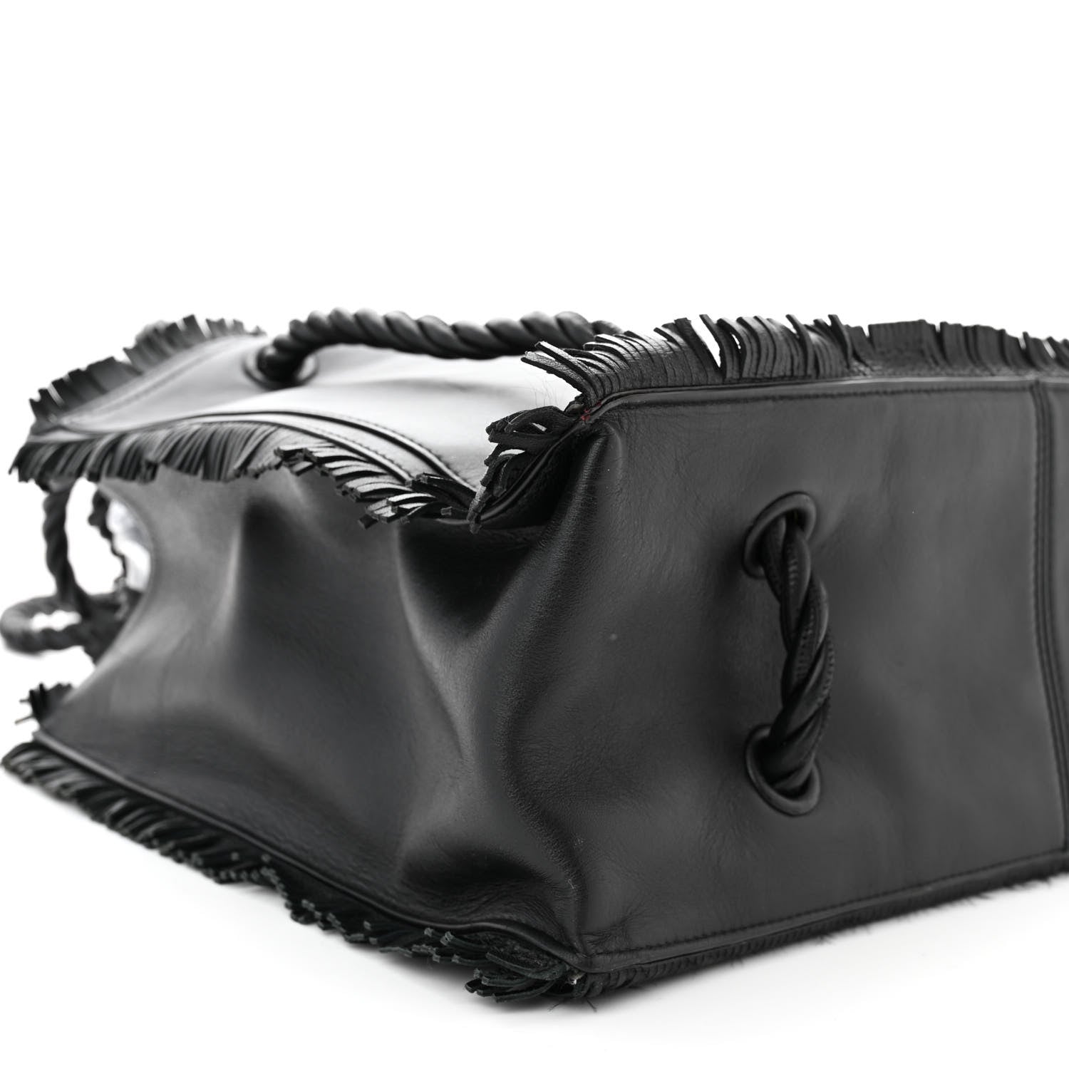 Valentino Garavani Calfskin The Rope Shopper Black 9 of 11