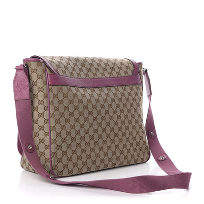Gucci Monogram Convertible Diaper Bag Beige Peonia Flower 4 of 16