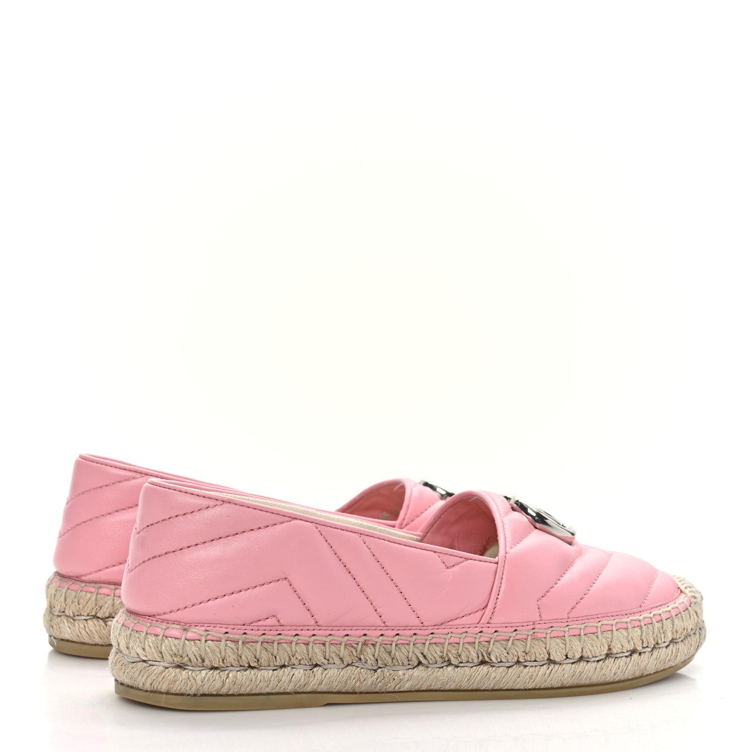 Gucci Nappa Matelasse GG Marmont Espadrilles 36 Wild Rose 4 of 9