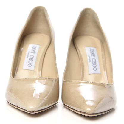 Jimmy Choo Patent Romy 85 Pumps 36.5 Nude 2 of 9