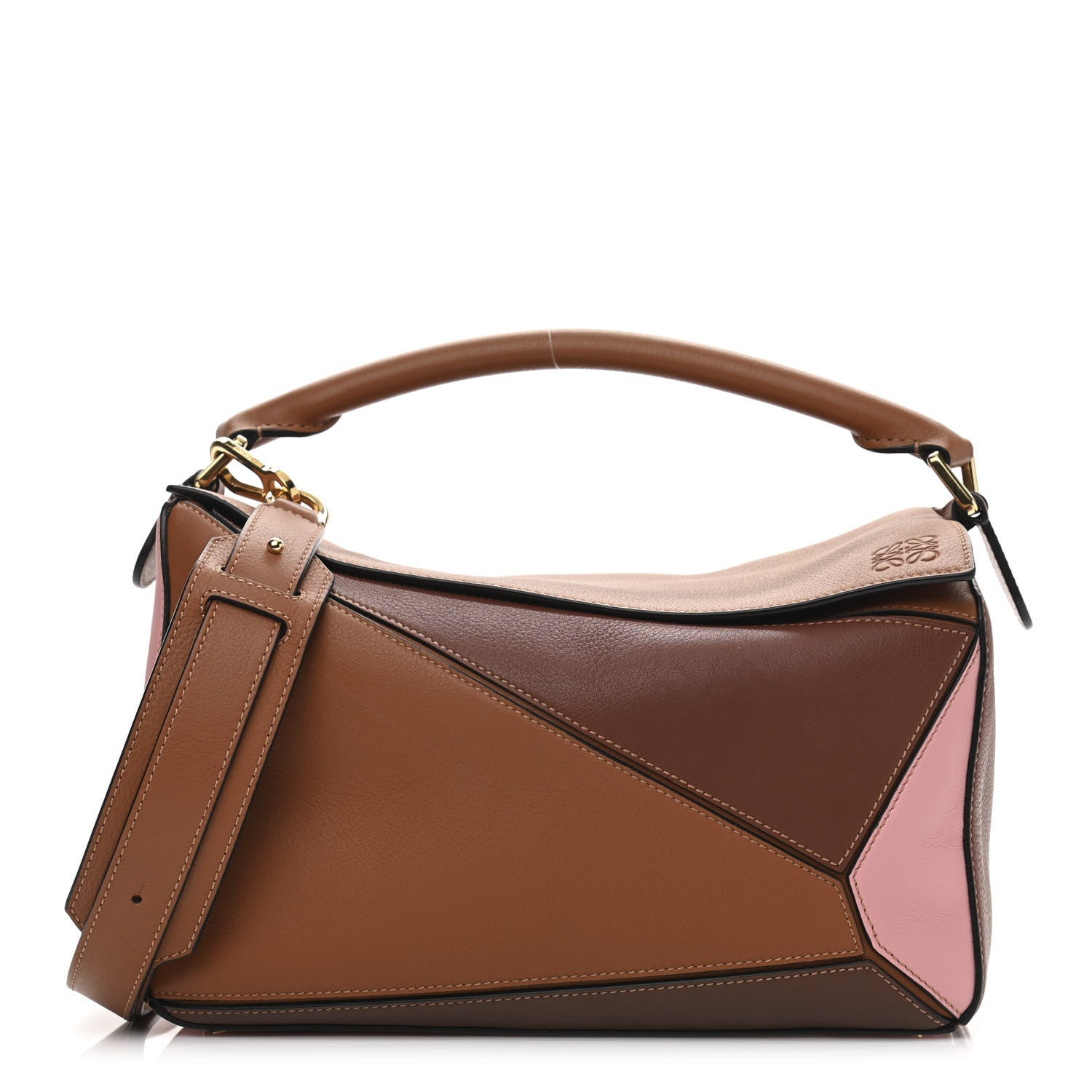Loewe Calfskin Medium Puzzle Bag Tan Medium Pink 1 of 9