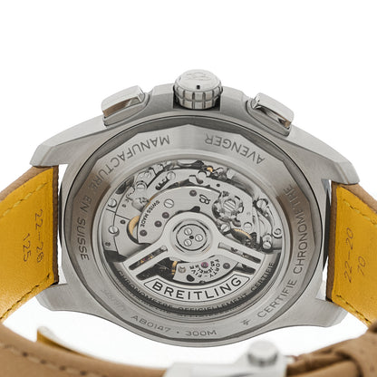 Breitling Stainless Steel Calfskin 44mm Avenger B01 Chronograph Automatic Watch Sand AB0147101A1X1 4 of 5