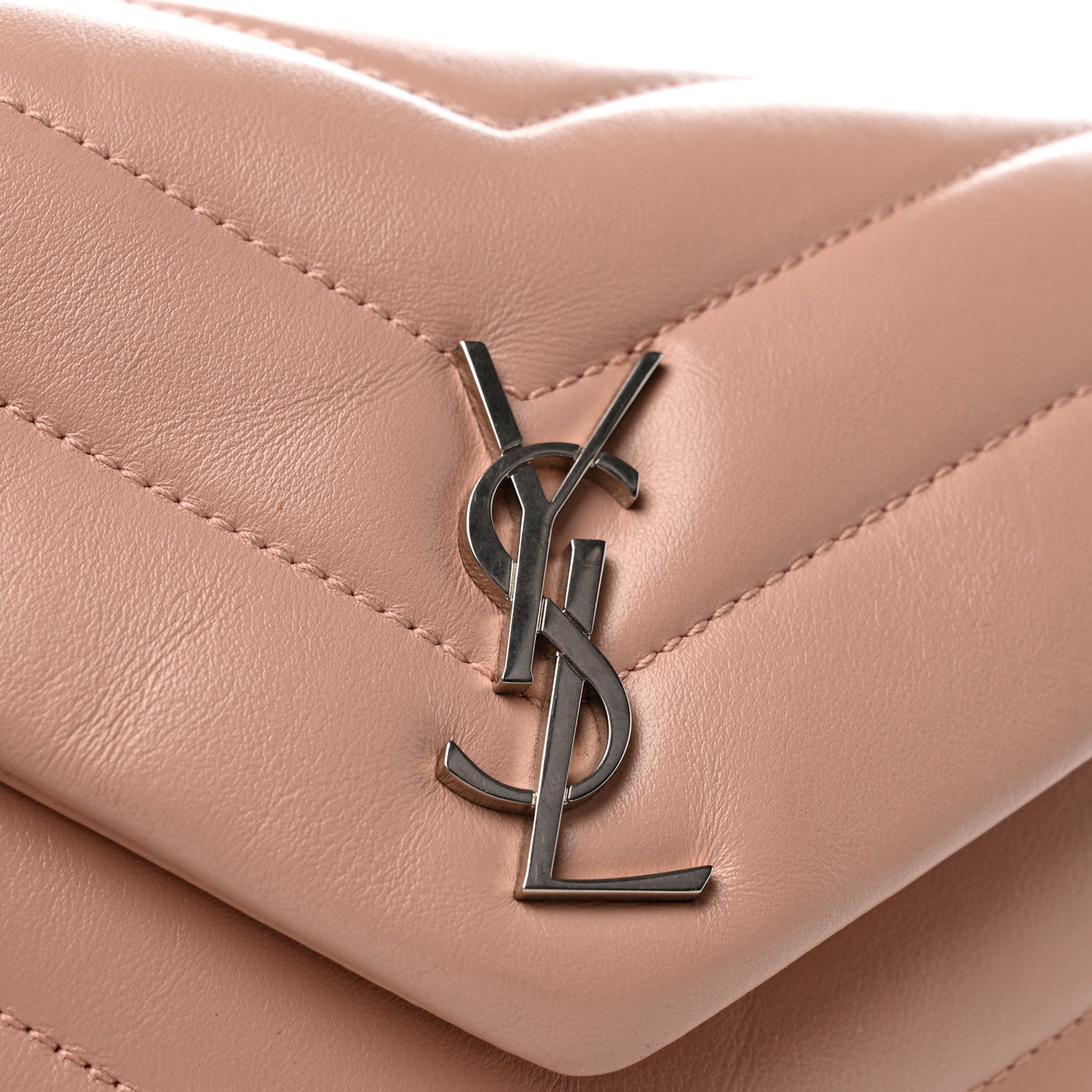 Saint Laurent Calfskin Y Quilted Monogram Toy Loulou Crossbody Bag Tender Pink 11 of 13