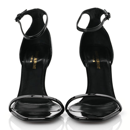 Saint Laurent Patent Calfskin Opyum 110 Sandals 39 Black 2 of 11