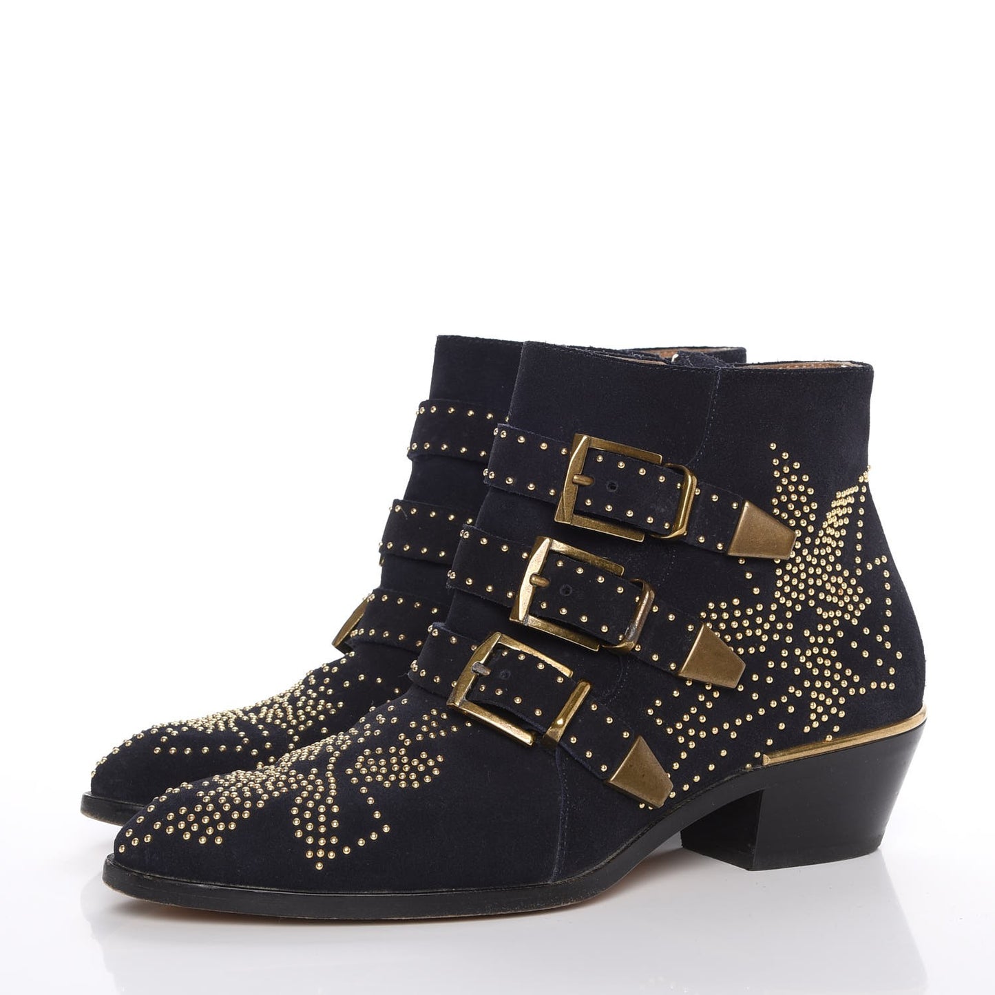 Suede Studded Suzanna Ankle Booties Boots 37.5 Celtic Night