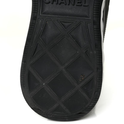 Chanel Velvet Calfskin Mixed Fibers CC Sneakers 40.5 Black 8 of 12