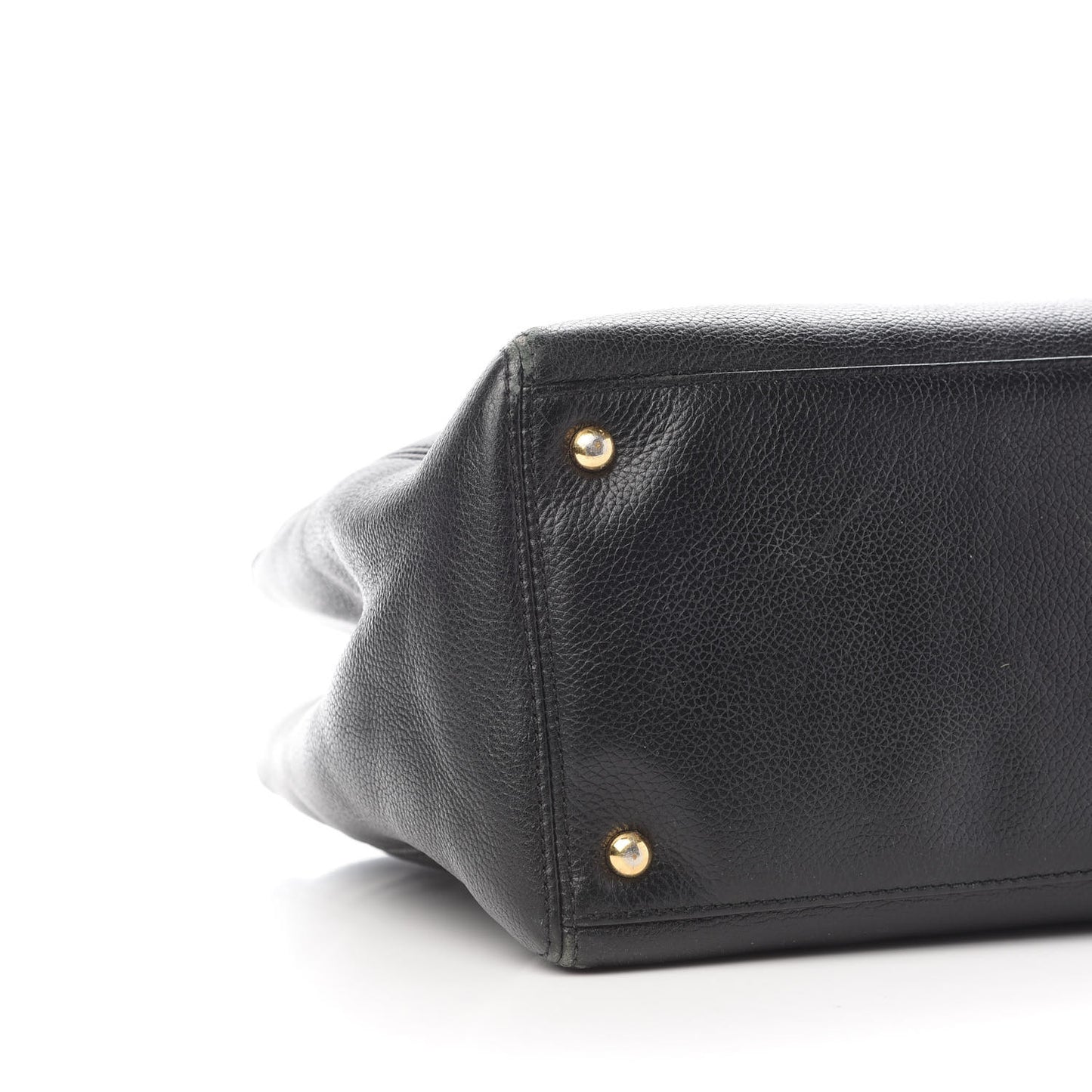 Calfskin Cerf Executive Shopper Tote Black