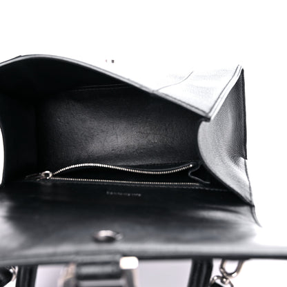 Balenciaga Grained Calfskin Small Hourglass Top Handle Bag Black 5 of 19