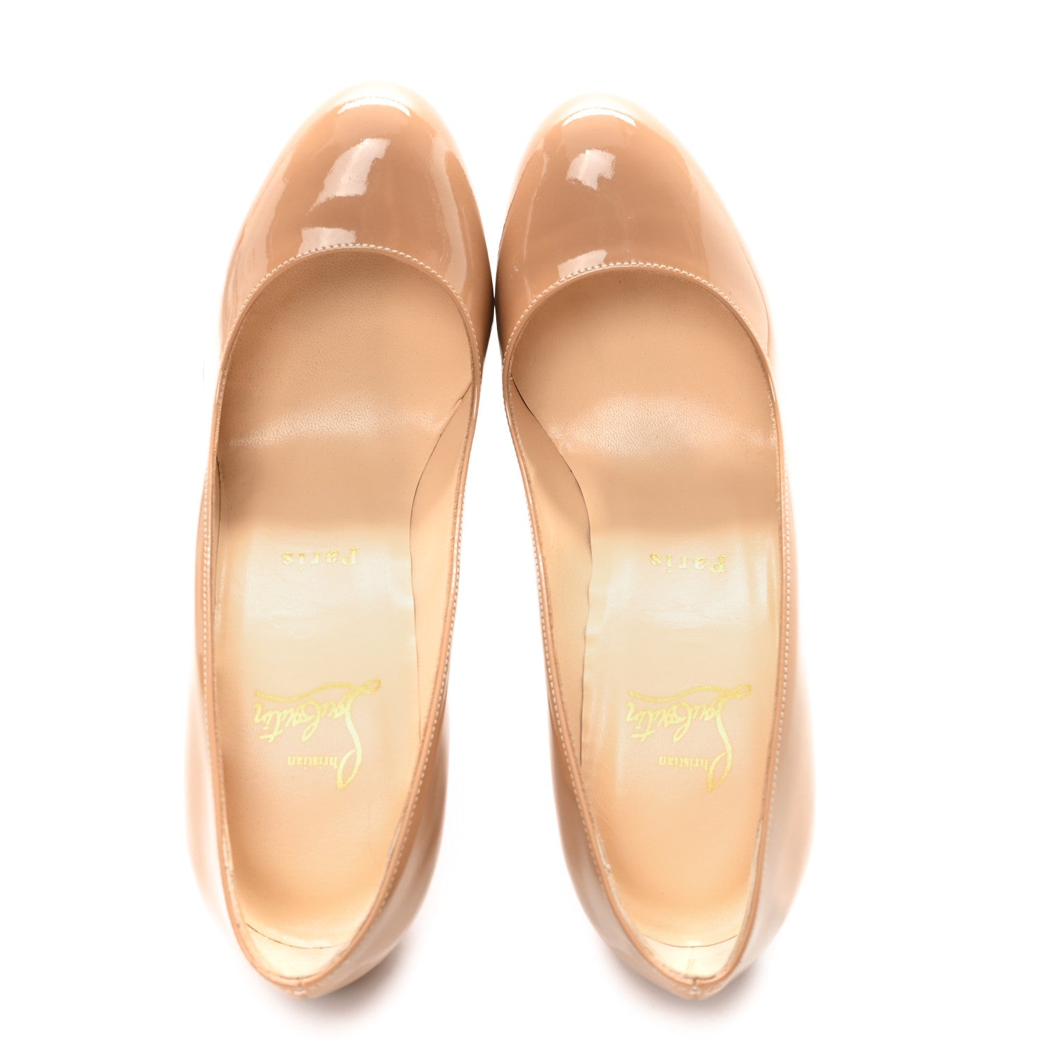 Christian Louboutin Patent Fififa 100 Pumps 36.5 Nude 2 of 10