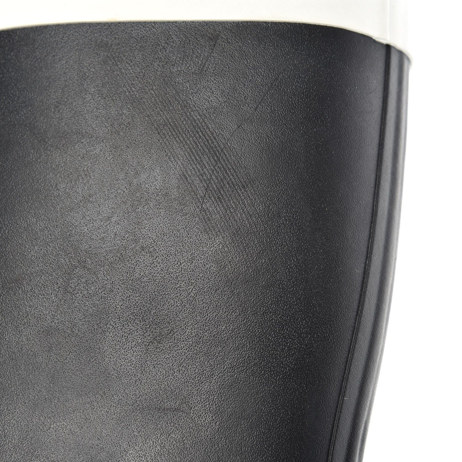 Chanel Rubber Logo Short Rain Boots 40 Black White 8 of 8