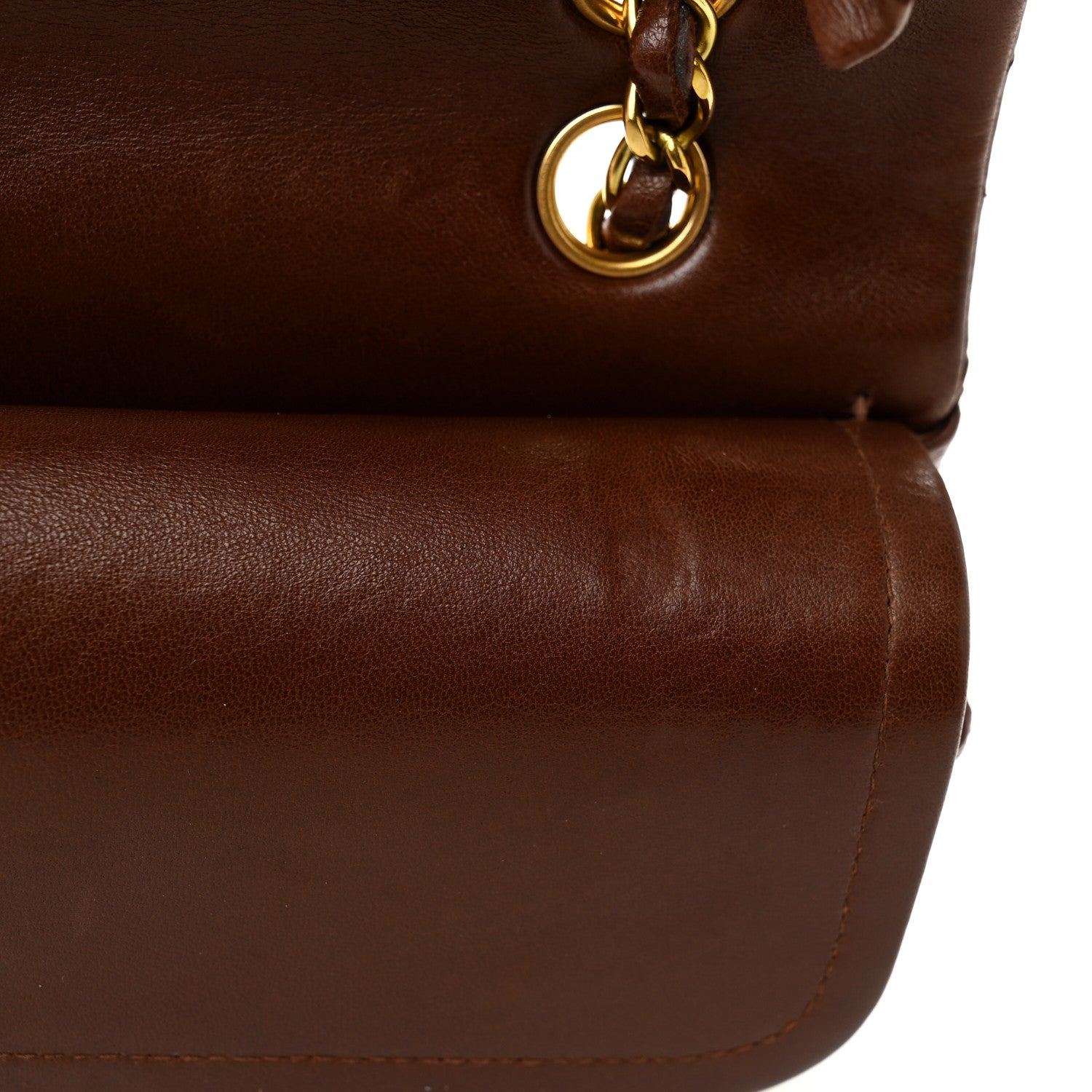 Chanel Lambskin Quilted Medium Double Flap Dark Brown 11 of 11