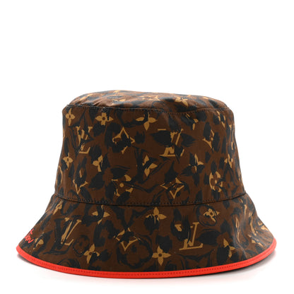Louis Vuitton Cotton LV Safari Bucket Hat S Black Red 1 of 9