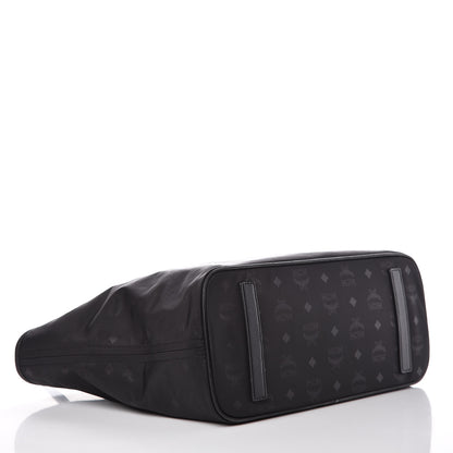 MCM Nylon Monogram Medium Dieter Shopper Tote Black 4 of 14