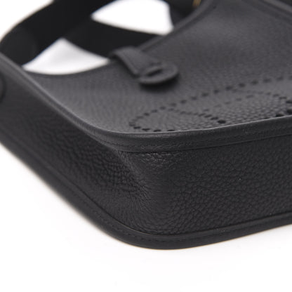 Hermes Taurillon Clemence Evelyne TPM Black 7 of 8