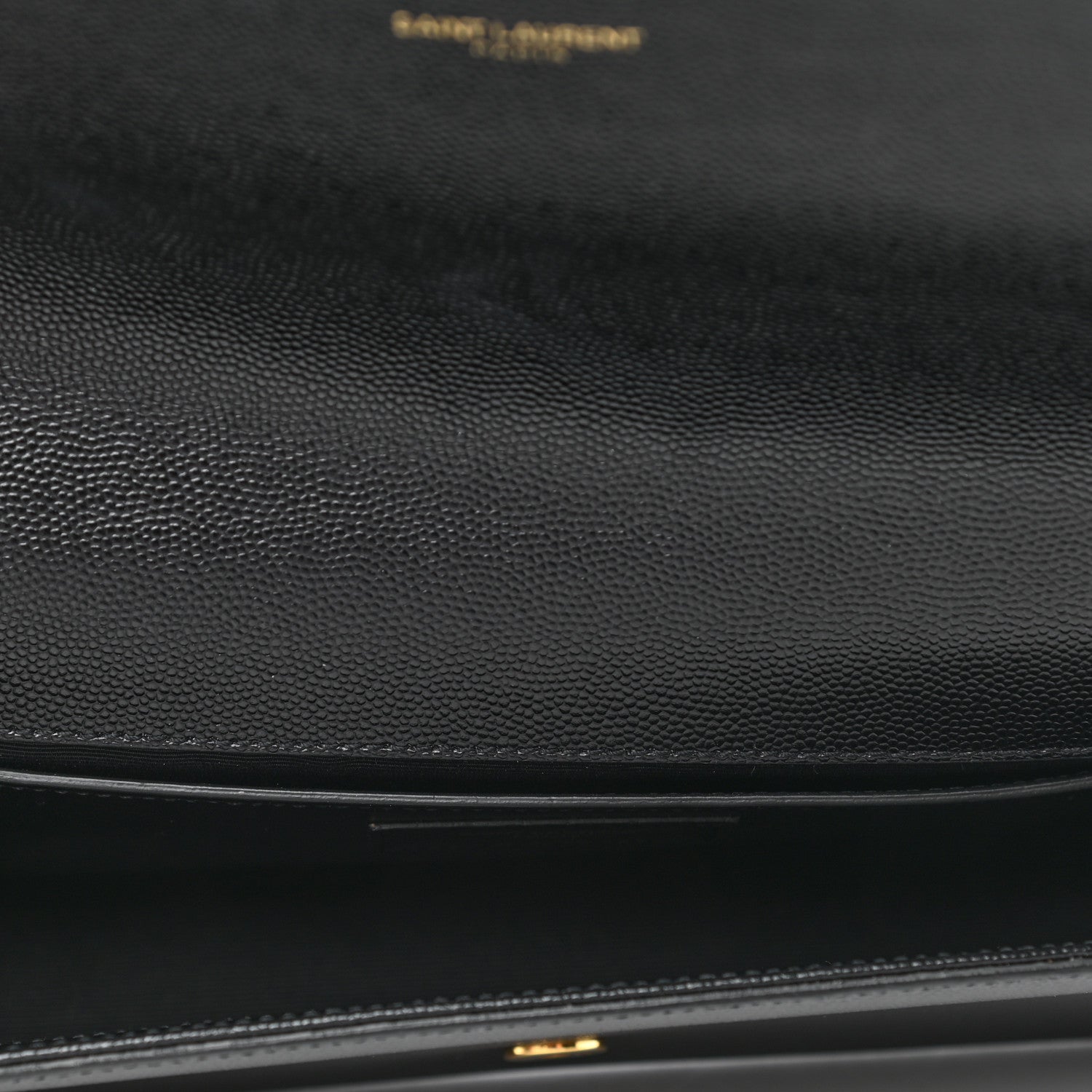 Saint Laurent Grain De Poudre Monogram Cassandre Clutch Black 5 of 8