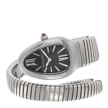 Bulgari Stainless Steel 35mm Serpenti Tubogas Quartz Watch Black 2 of 5