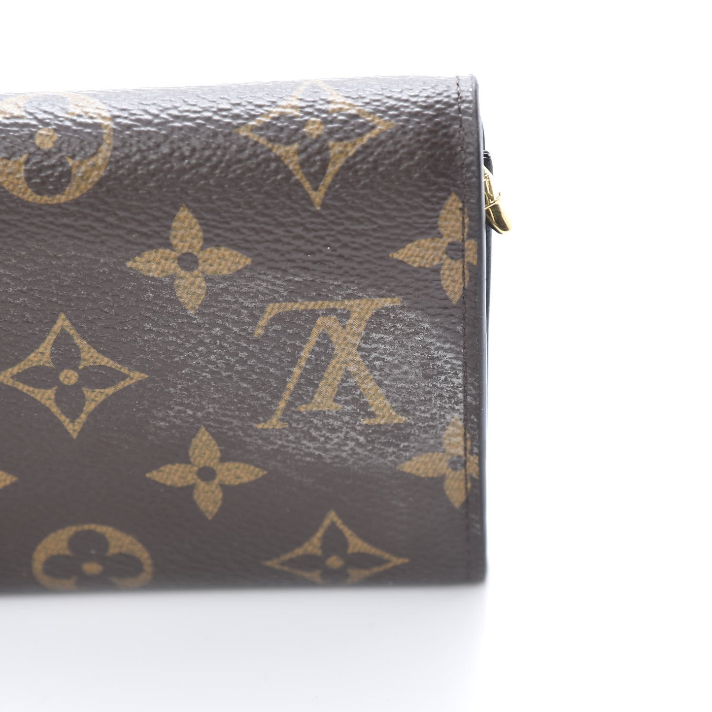 Monogram Flower Lock Compact Wallet Black