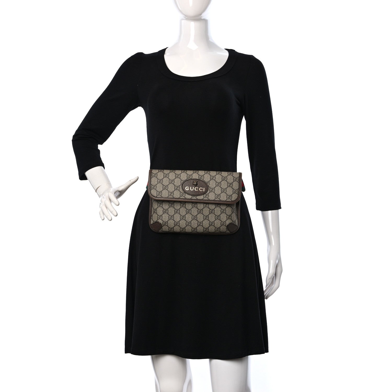 Gucci GG Supreme Monogram Neo Vintage Web Belt Bag Brown 2 of 10