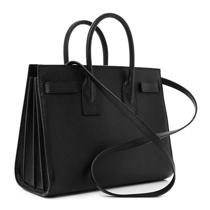 Saint Laurent Grained Calfskin Small Sac De Jour Black 3 of 18