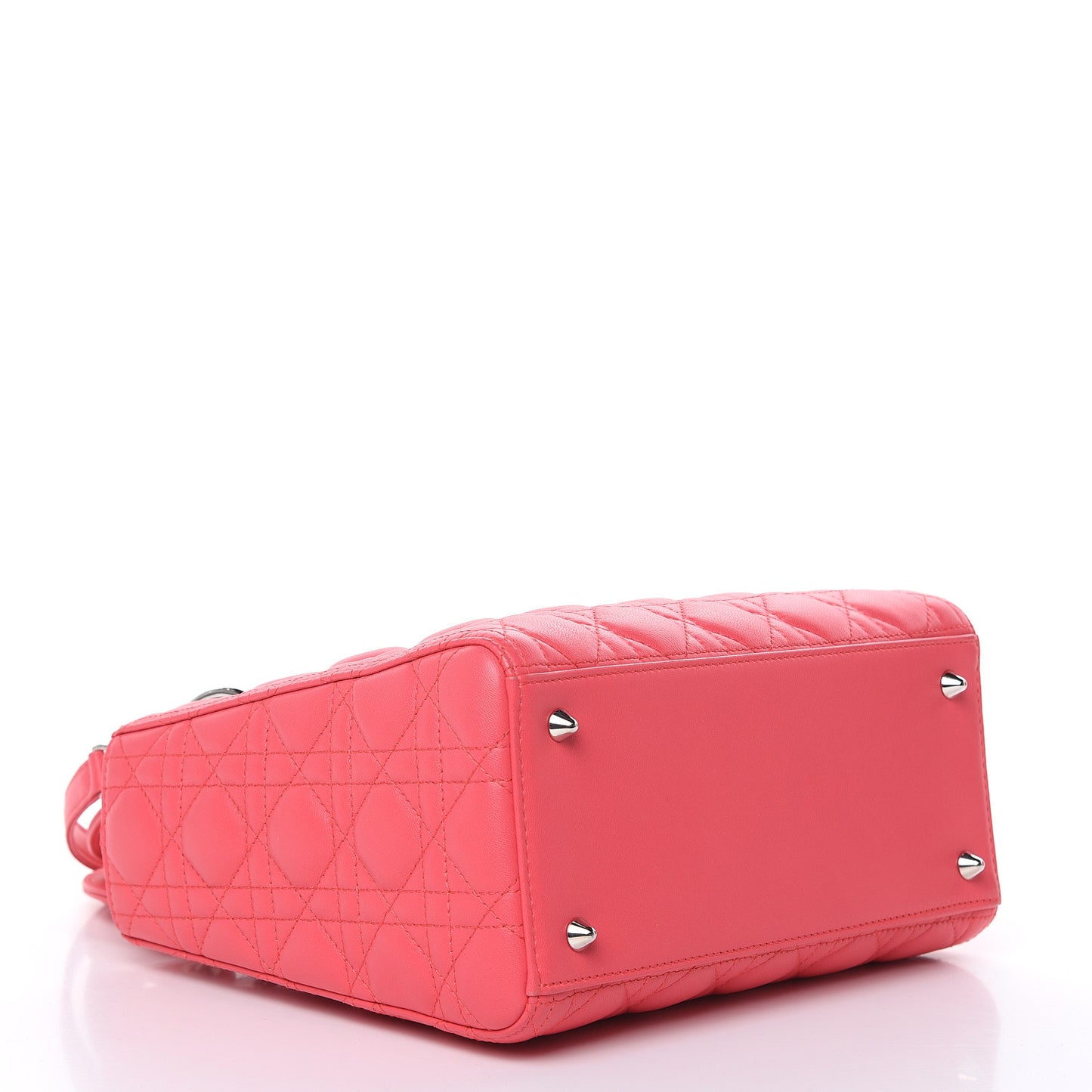 Lambskin Cannage Medium Lady Dior Coral