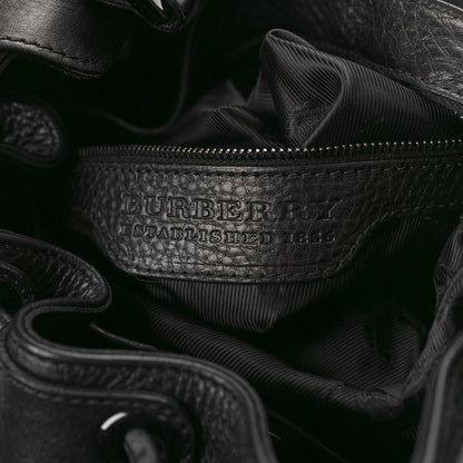 Burberry Calfskin Mason Warrior Studded Hobo Black 7 of 9
