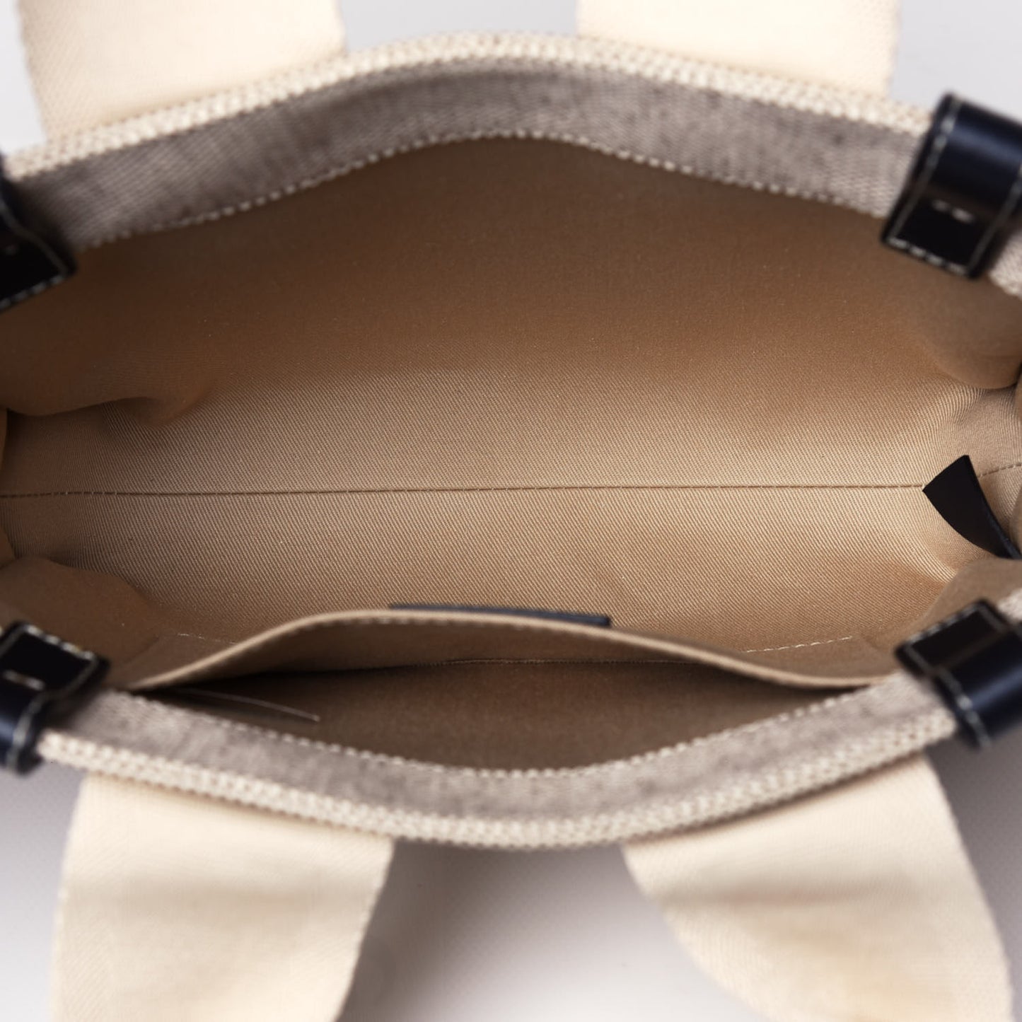 Cotton Calfskin Small Woody Ribbon Tote White Blue