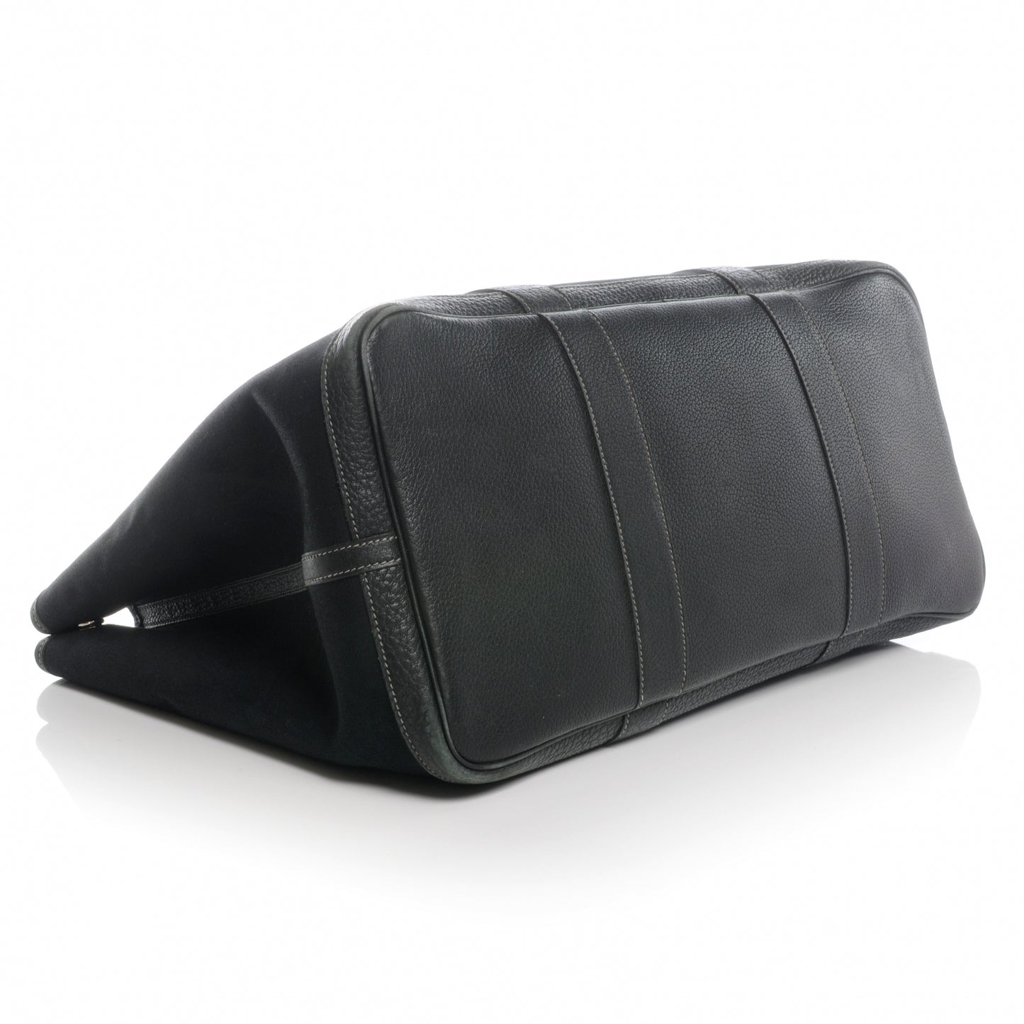 Toile Leather Garden Party MM Tote Black