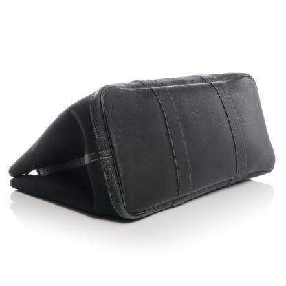 Hermes Toile Leather Garden Party MM Tote Black 4 of 7