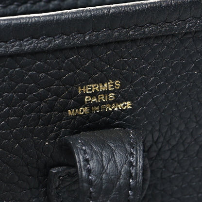 Hermes Taurillon Clemence Evelyne TPM Black 6 of 11