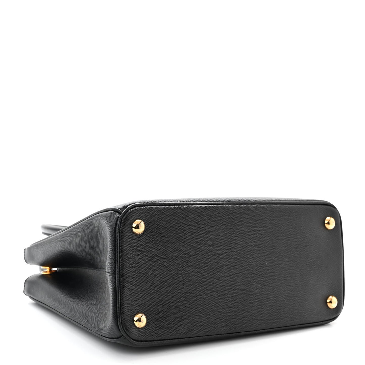 Saffiano Small Galleria Double Zip Tote Black