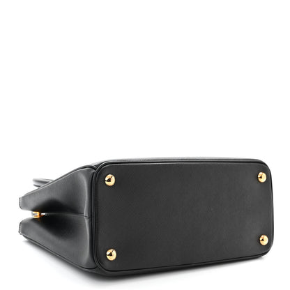 Prada Saffiano Small Galleria Double Zip Tote Black 4 of 10