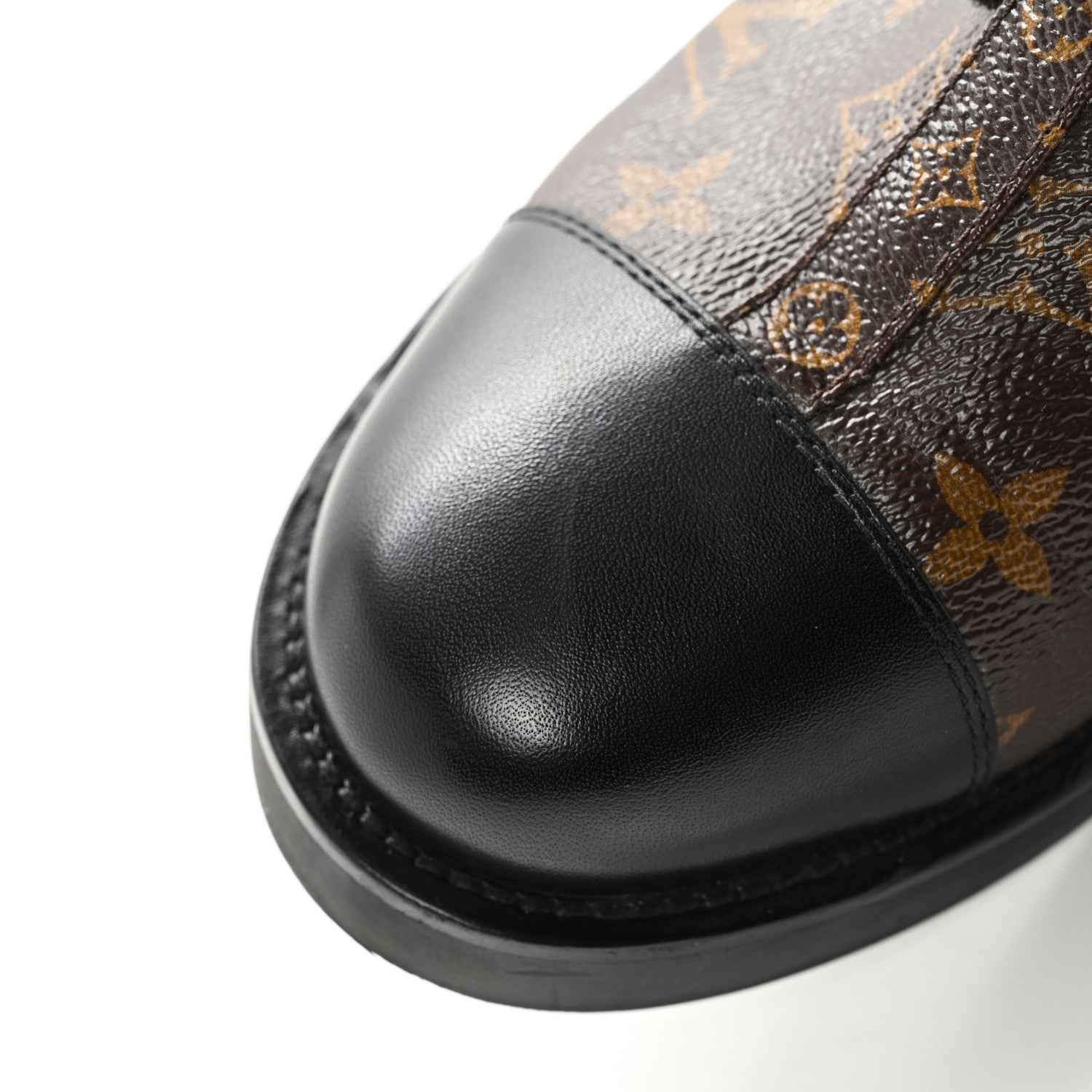 Louis Vuitton Calfskin Monogram Wonderland Flat Ranger Boots 39.5 Black 10 of 12