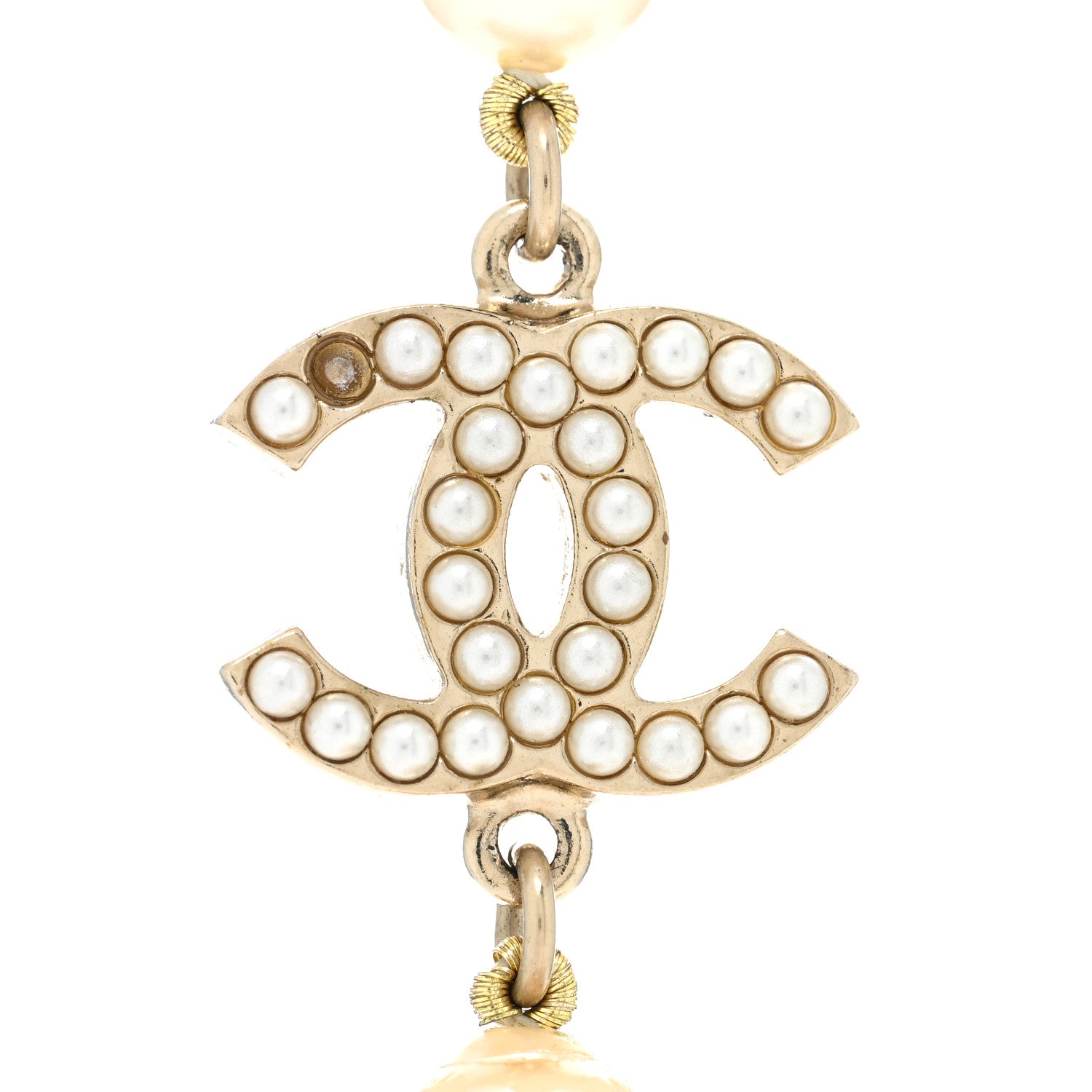Chanel Pearl Camellia CC Long Necklace Gold 6 of 6