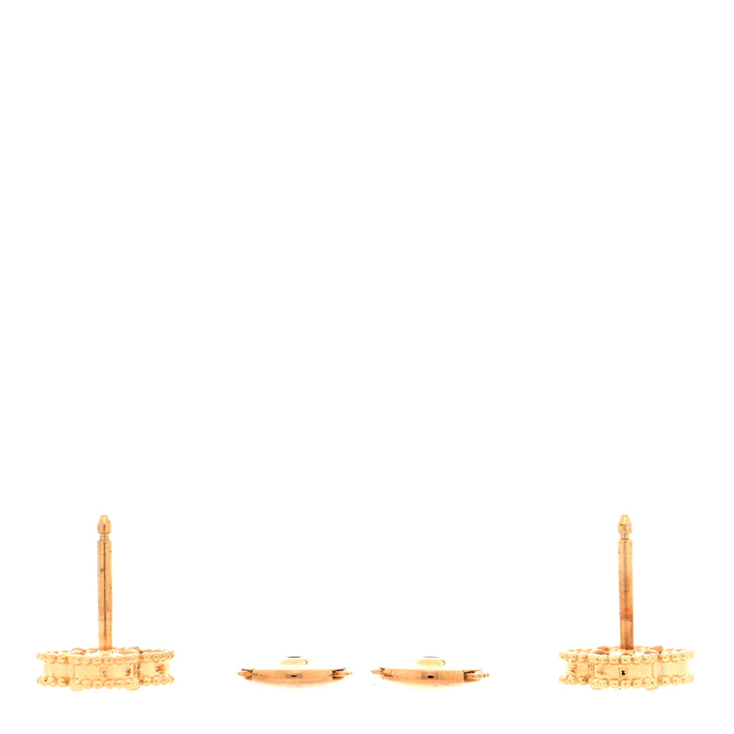 Van Cleef & Arpels 18K Yellow Gold Black Onyx Sweet Alhambra Earrings 3 of 5