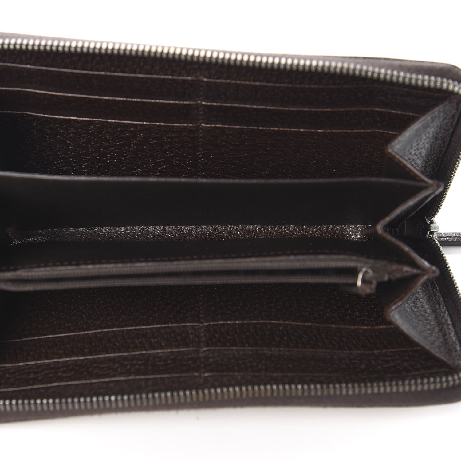 Gucci Monogram Metal Bar Zip Around Wallet Dark Brown 5 of 7