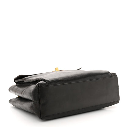 Chanel Lambskin Flap Shoulder Bag Dark Brown 4 of 21