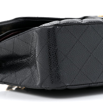 Chanel Caviar Quilted Medium Double Flap Black 10 of 11