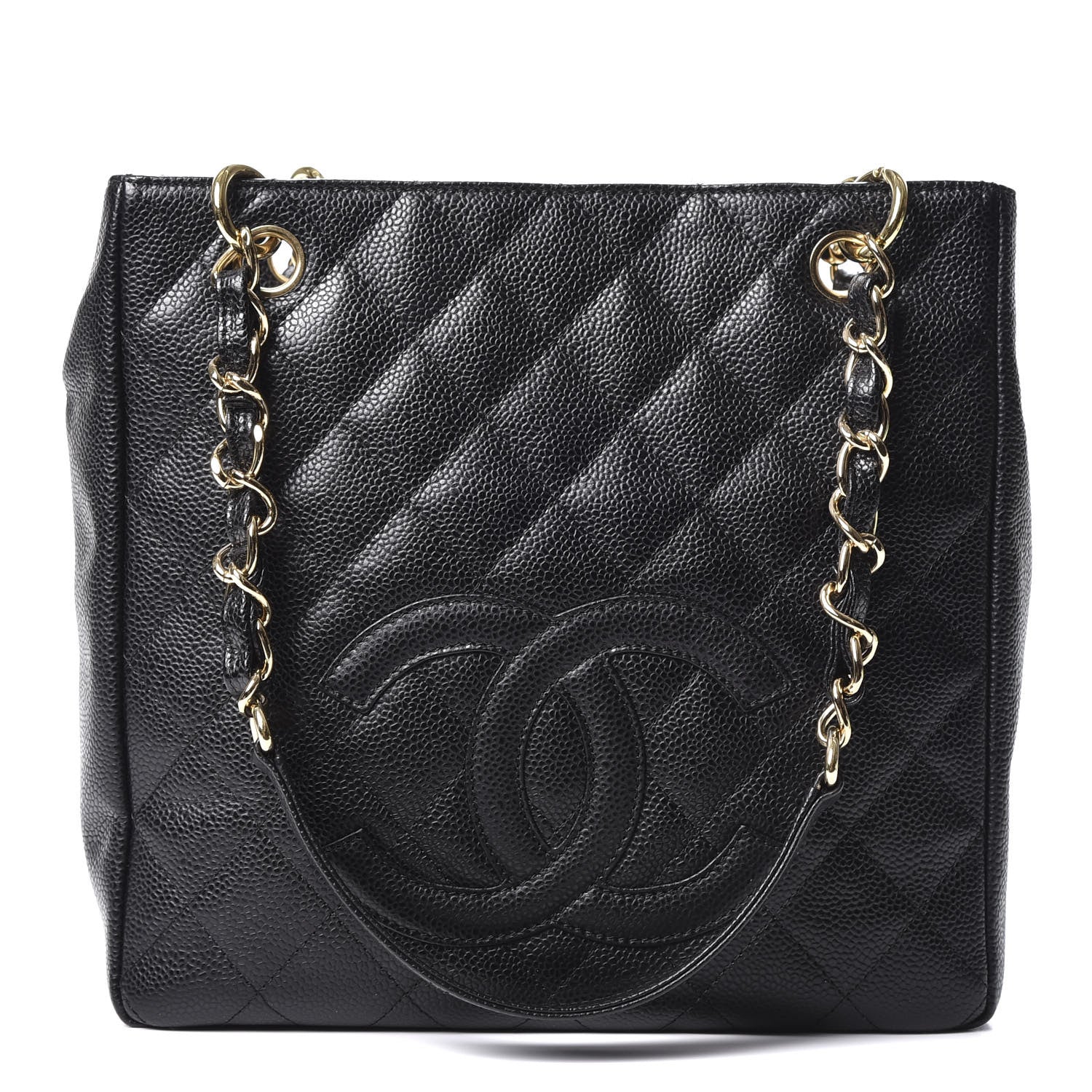 Chanel Caviar Quilted Petit Shopping Tote PST Black 1 of 10
