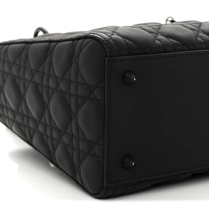 Christian Dior Ultra Matte Calfskin Cannage Medium Lady Dior Black 8 of 9
