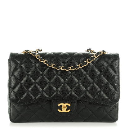 Chanel Caviar Quilted Jumbo Single Flap Black 1 of 8