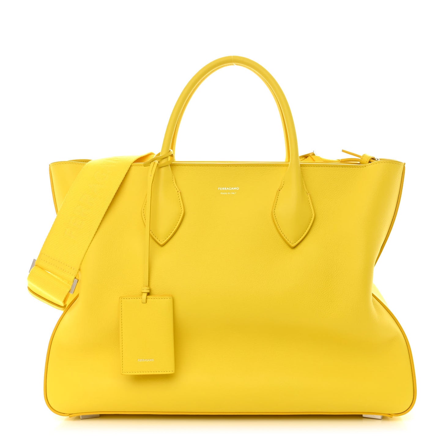 Calfskin Large Star Tote Yellow