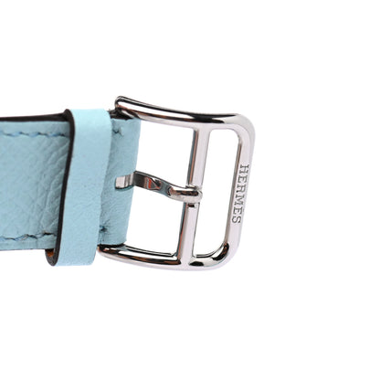 Hermes Epsom 38mm Apple Watch Double Tour Band Bleu Paon 9 of 10